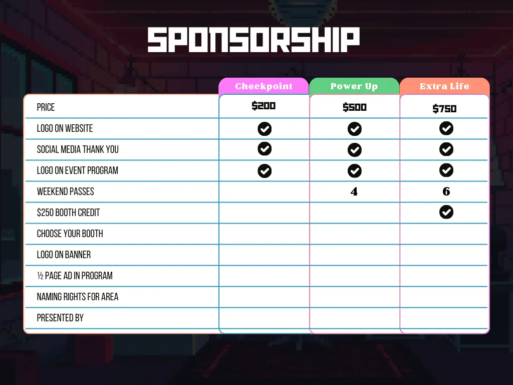 sponsorship levels 1