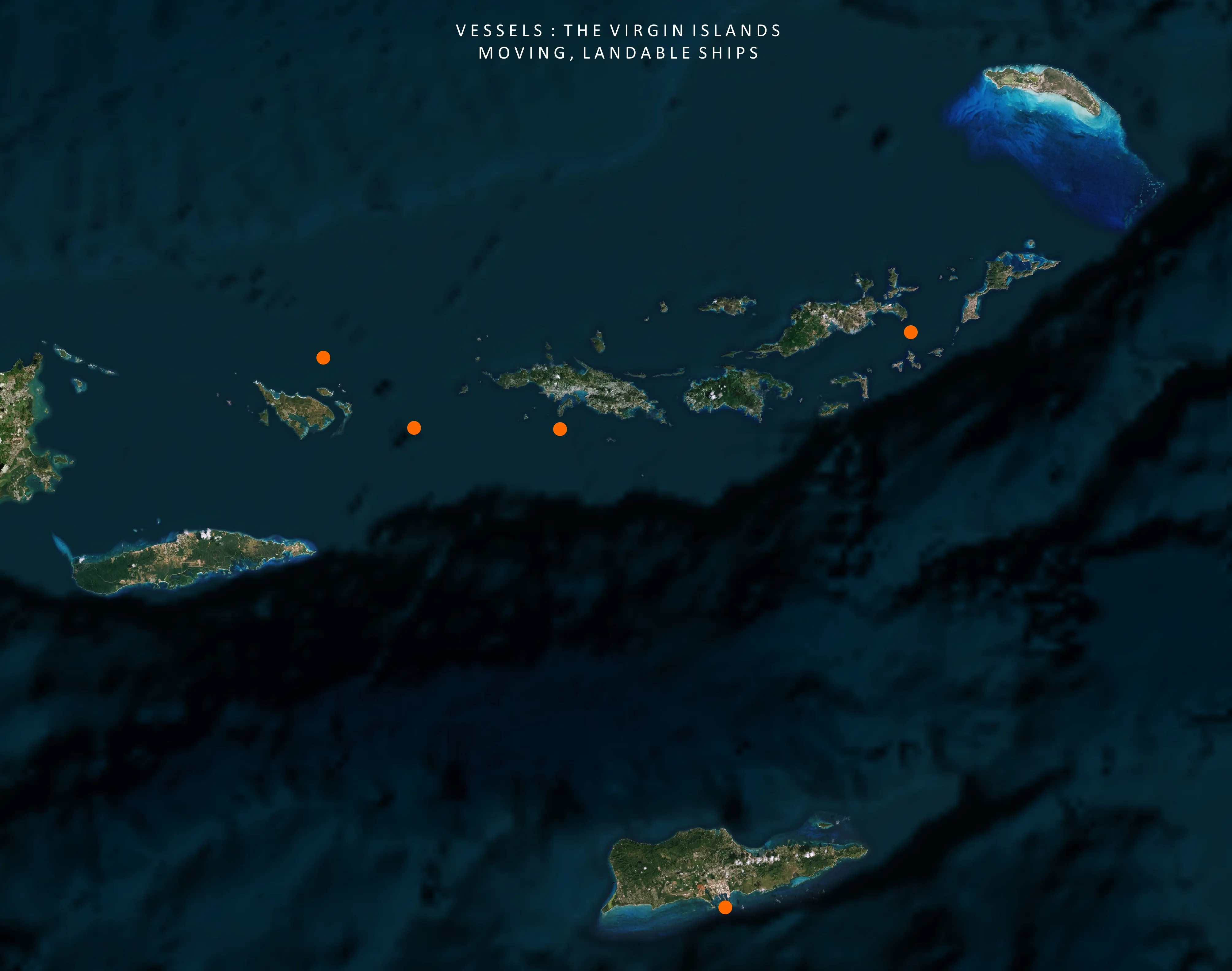moving, landable ship locations - virgin islands