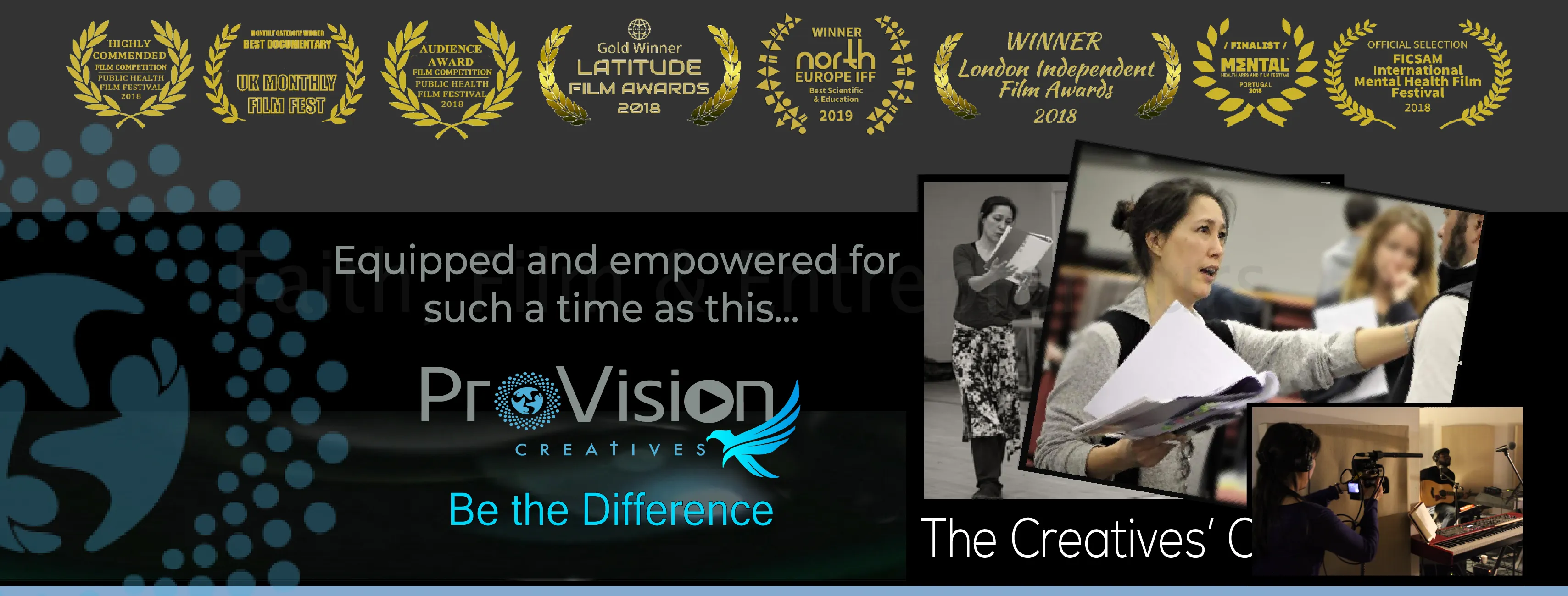 Creatives banner with Awards