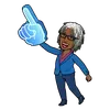 Dr. Lisa Bitmoji Pointing to Download Link