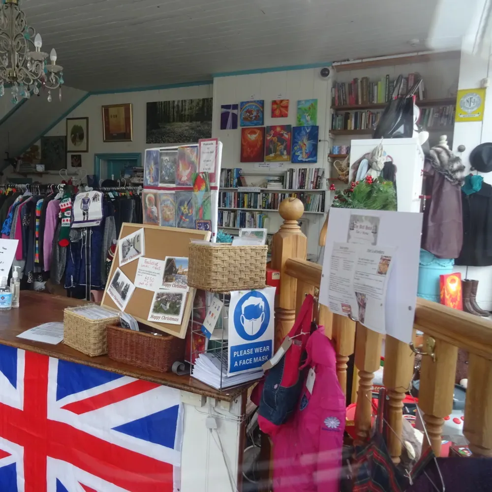 Inside the St Laurence charity shop