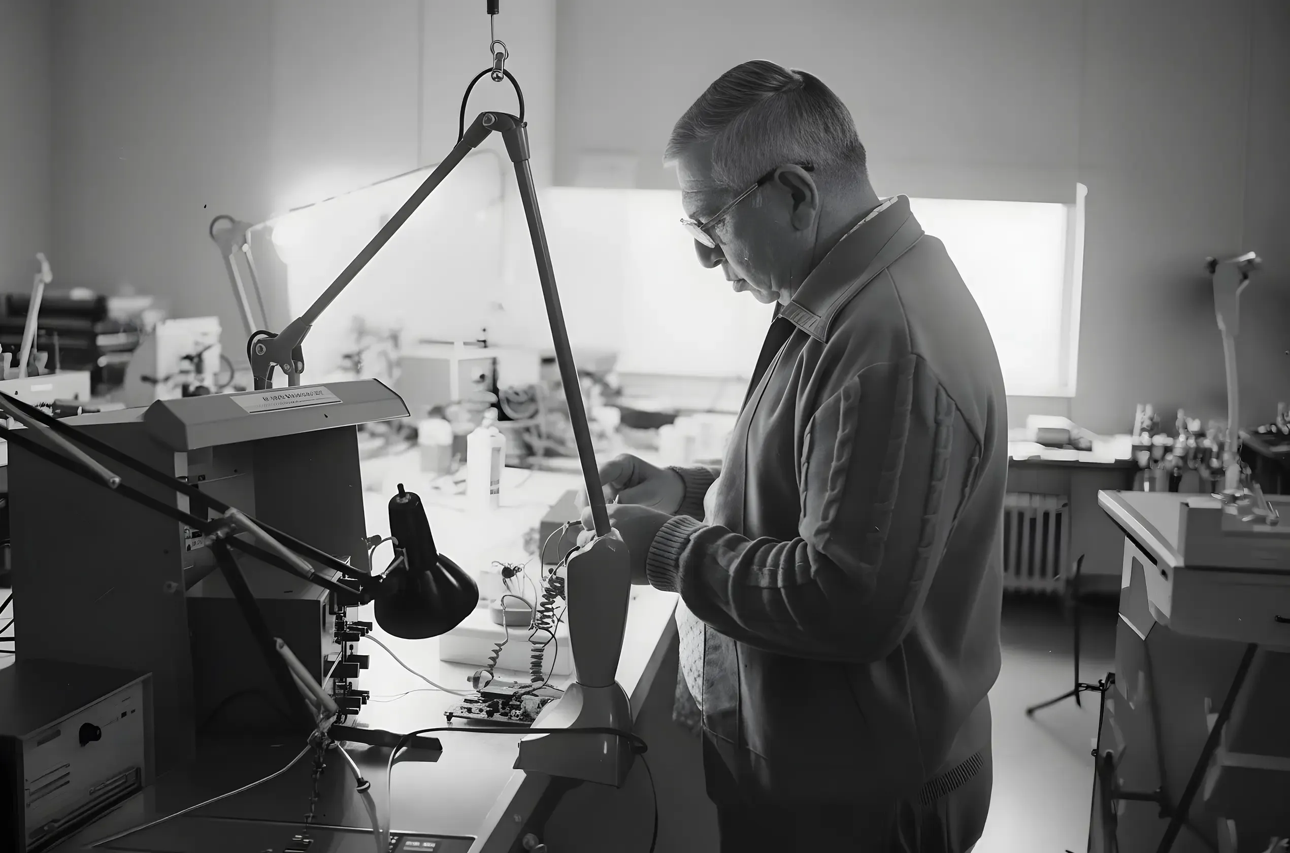 José Silva at work during his research