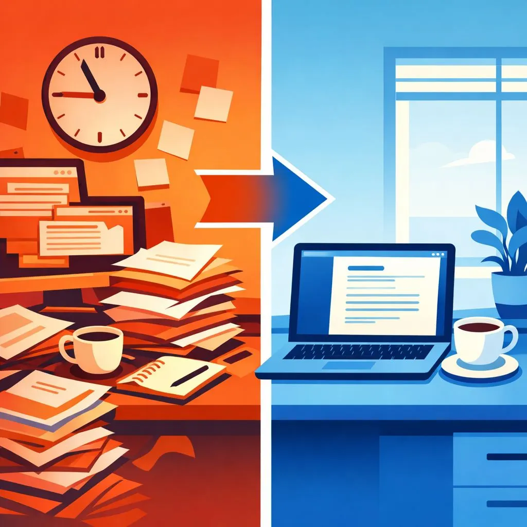 Before and after transformation using Expert AI Prompts for business growth