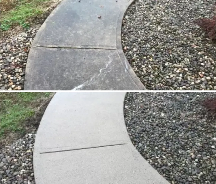 concrete before and after