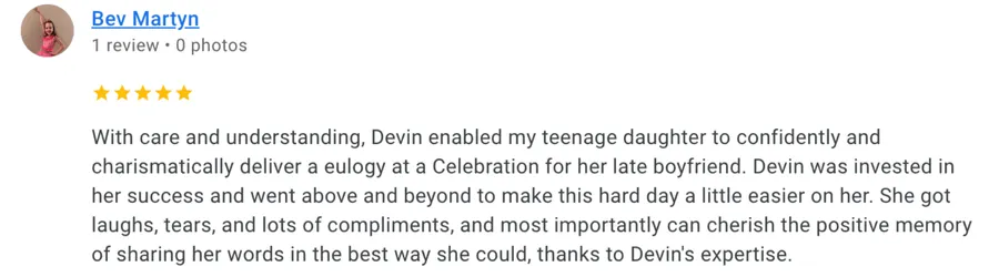 Beverly testimonial for Bisanz Advanced Speaker Training