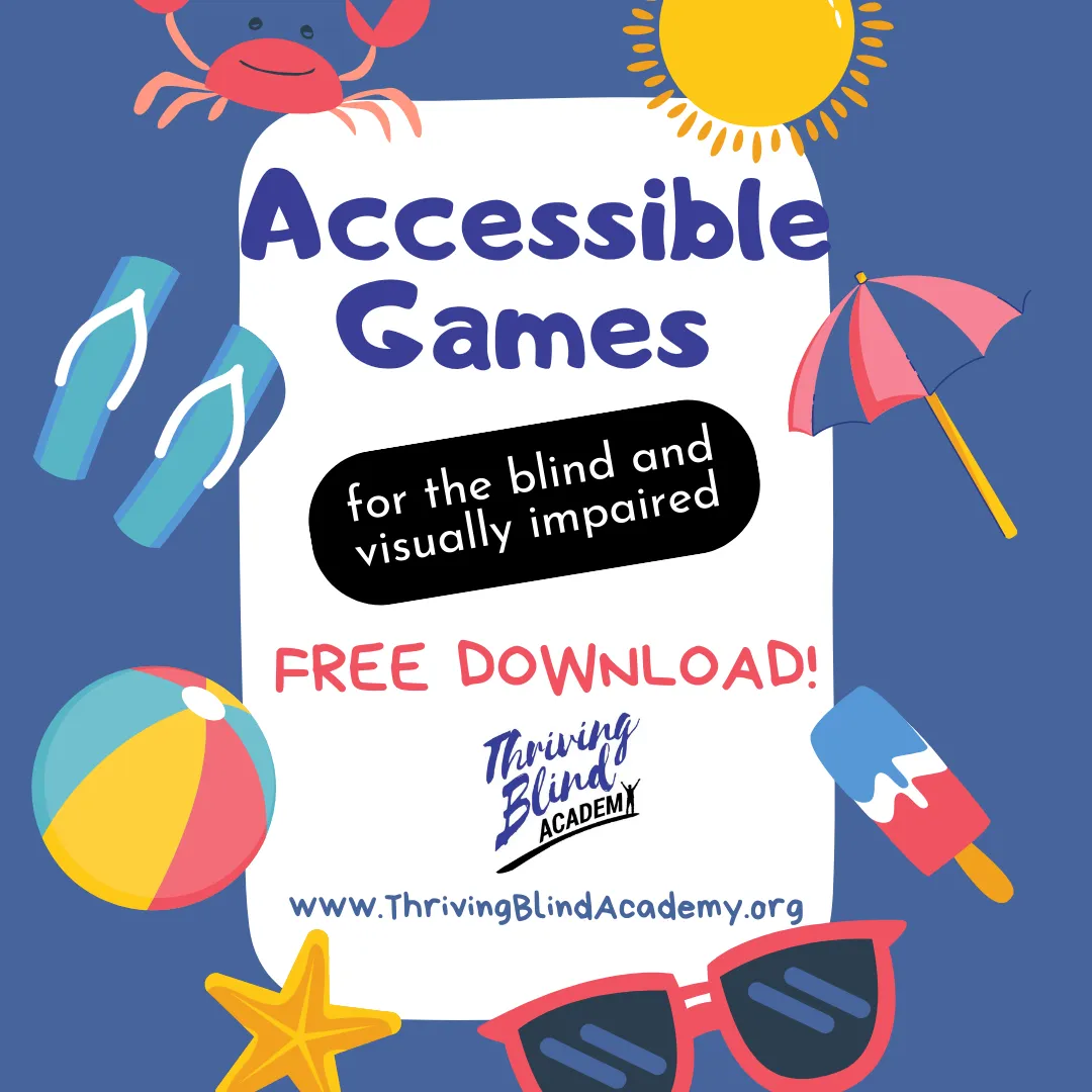 Accessible games pic with sunglasses and summer icons