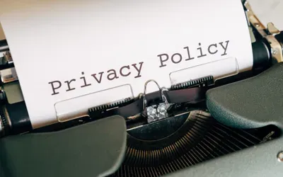 Privacy Policy being typed out