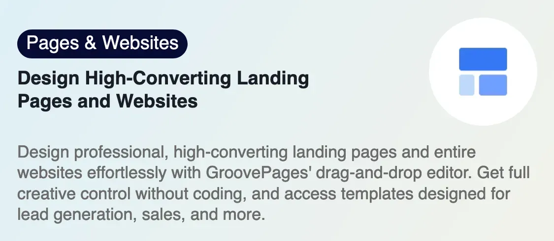 GroovePages Groovefunnels Groove.cm free for one year plan