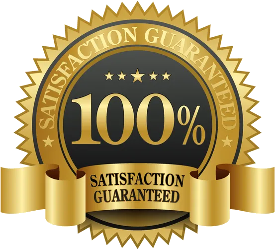 Logo for 100% customer satisfaction guaranteed badge 