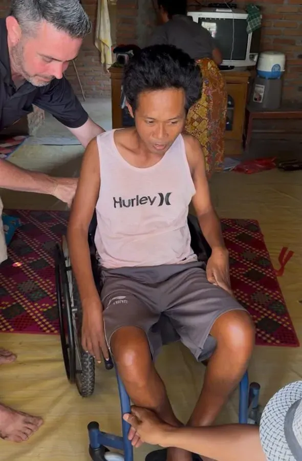 Iman In Donated Wheelchair
