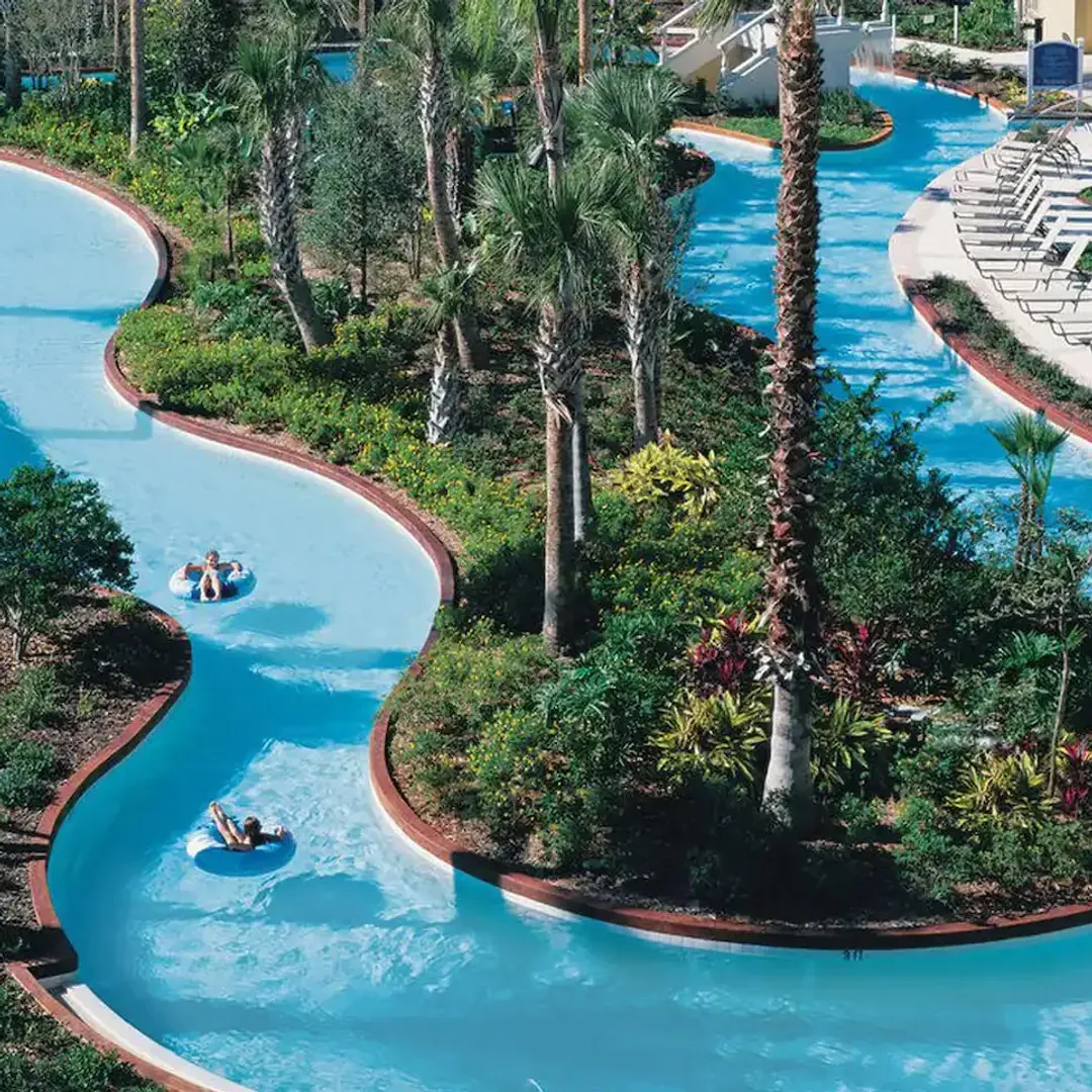 Family-Friendly Resort Pool and Waterslide in Orlando