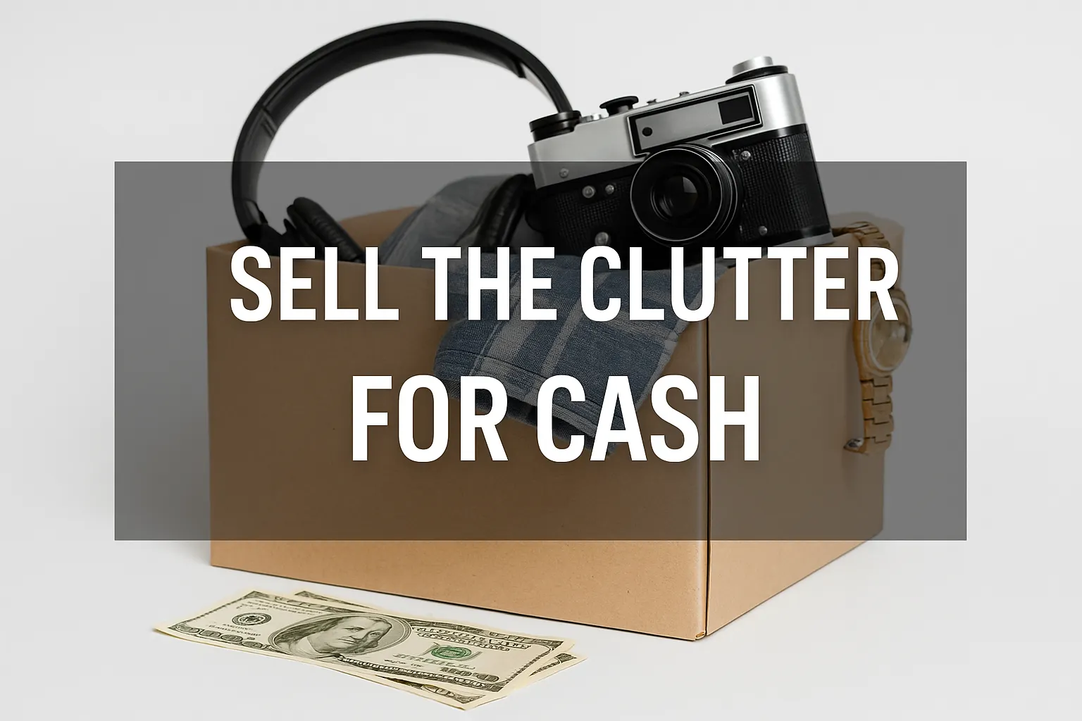 Clutter in a box from the closet that's converted to Bitcoin.