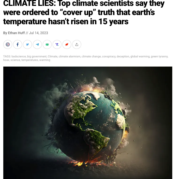 CLIMATE LIES: Top climate scientists say they were ordered to “cover up” truth that earth’s temperature hasn’t risen in 15 years