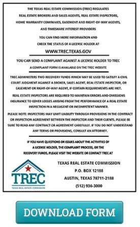 richard womeldorf disclosure TREC consumer notice