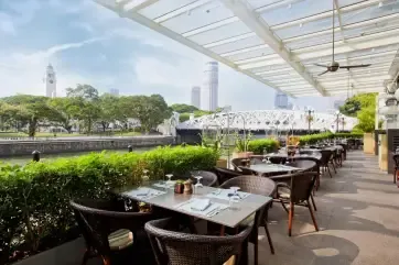 The Fullerton Hotel Singapore riverside Terrace Dining
