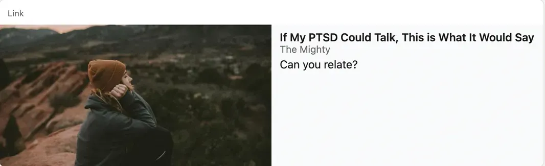 If My PTSD Could Talk Article