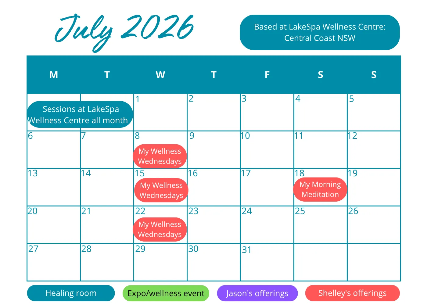 Divine Balance Calendar of Events