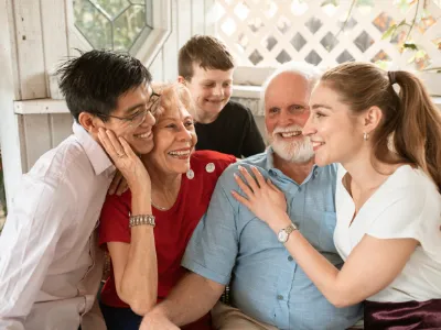 photo of a happy intergenerational family