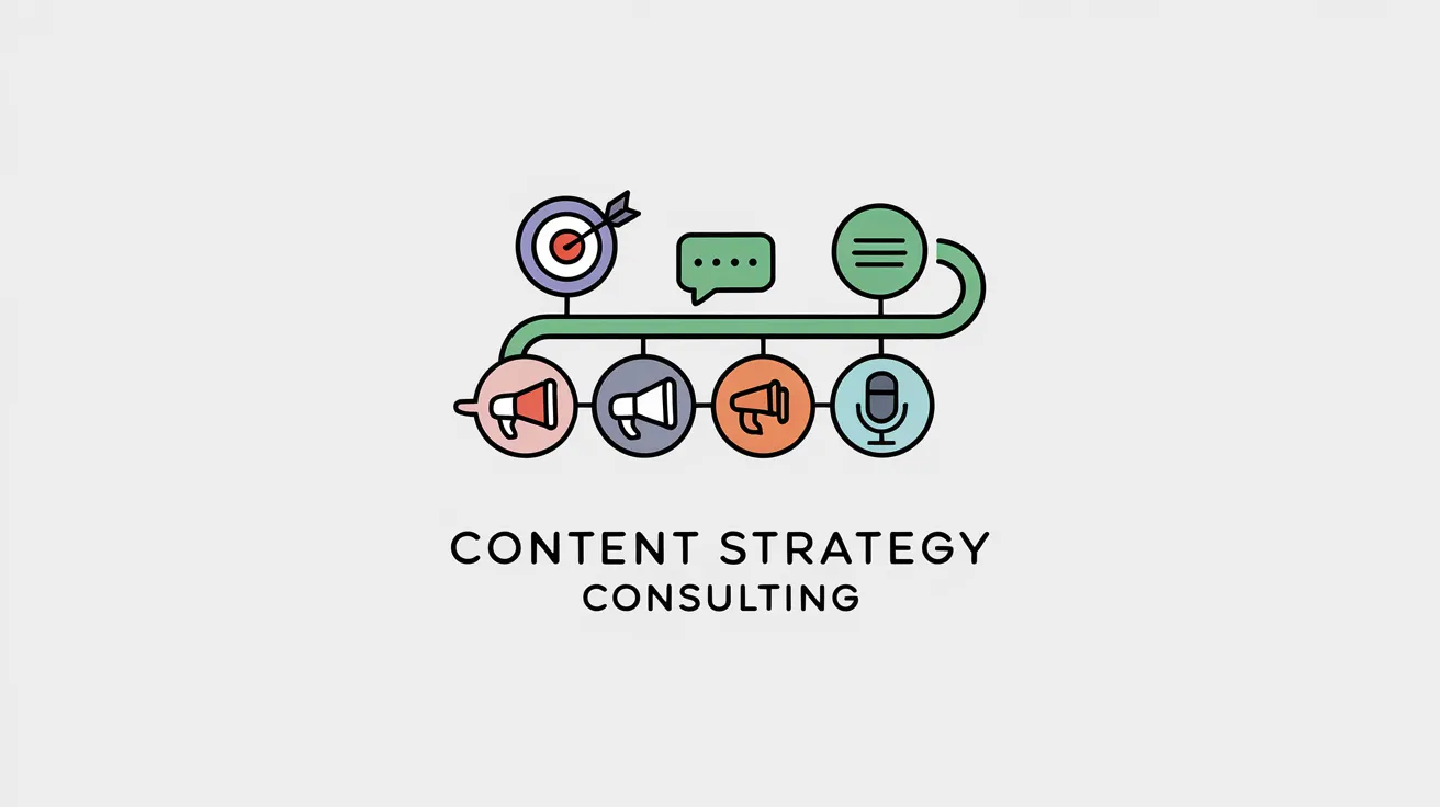 Grqphic with content strategy icons