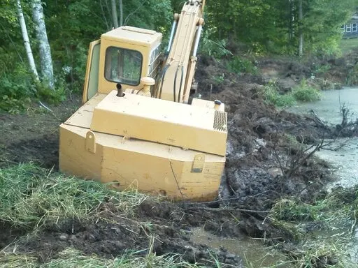 Buried Back Hoe