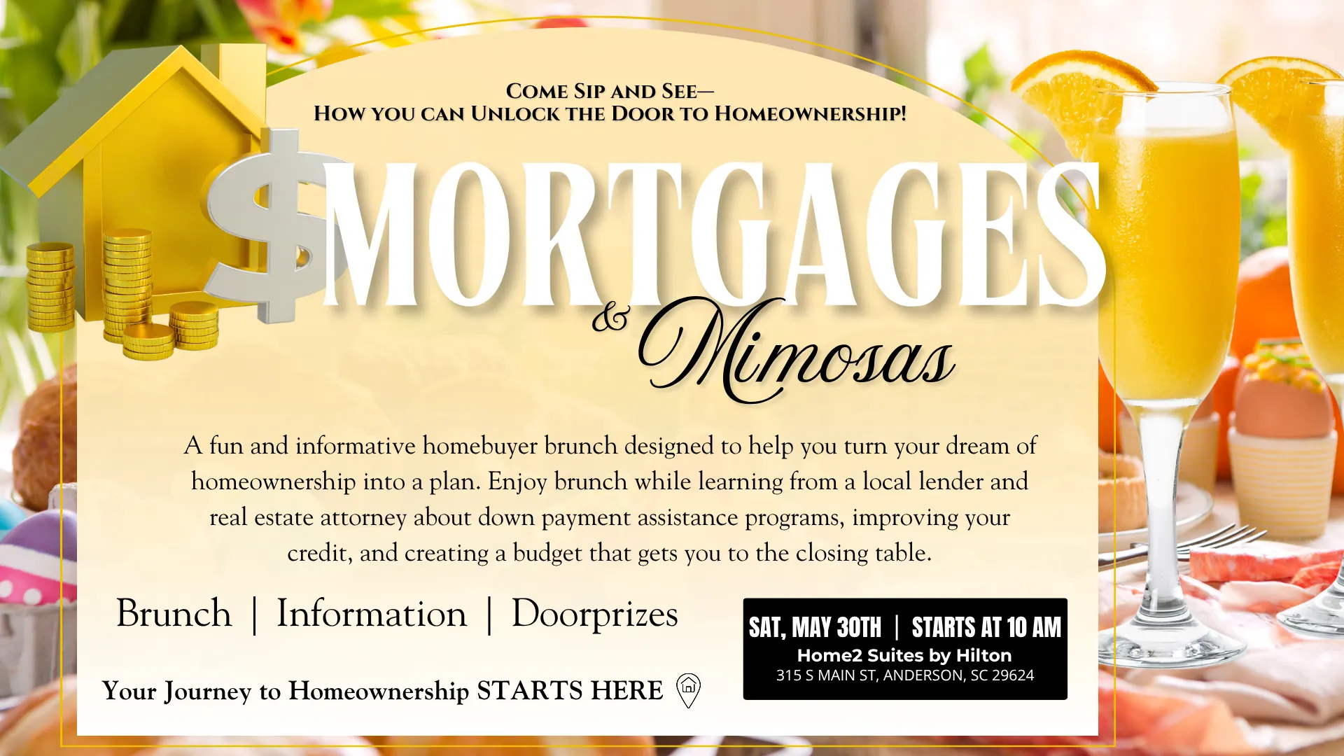 Upcoming Event Mortgages and Mimosas