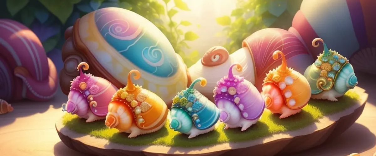 cute king snail shells