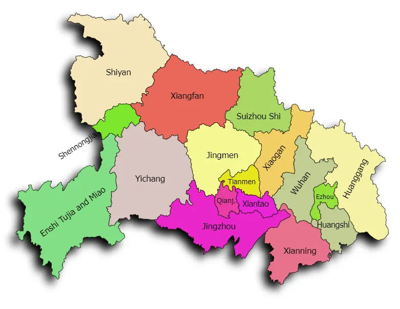Hubei Province Map