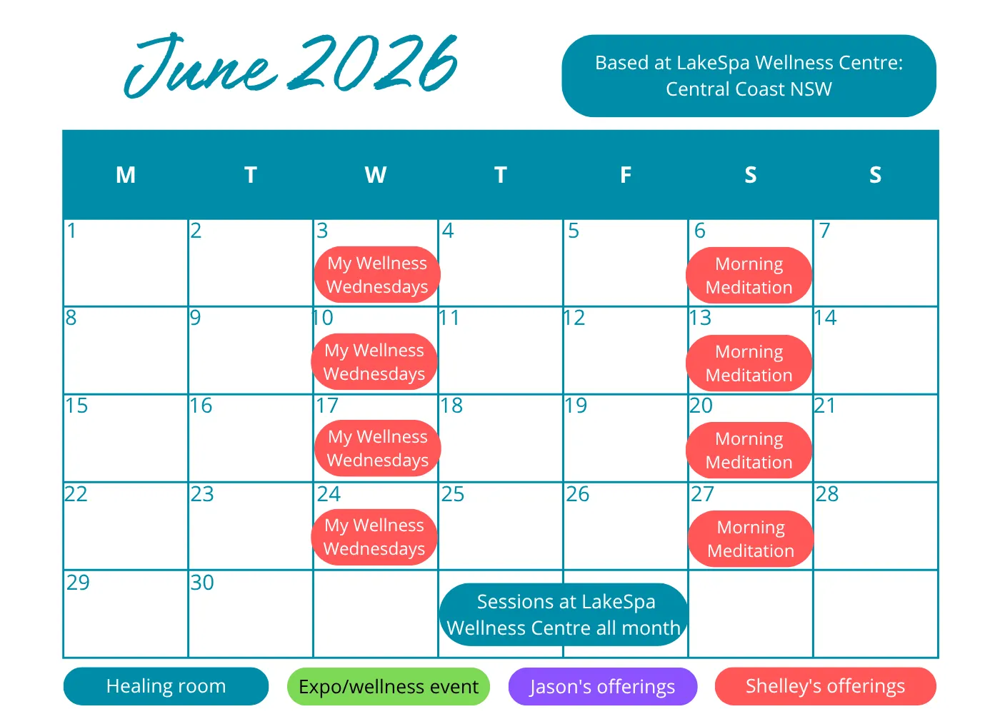 Divine Balance Calendar of Events